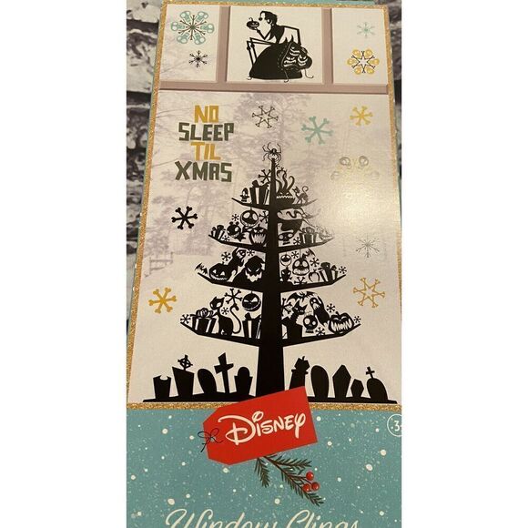 Disney Nightmare Before Christmas Window Clings No Sleep Till XMAS NEW - Picture 2 of 8